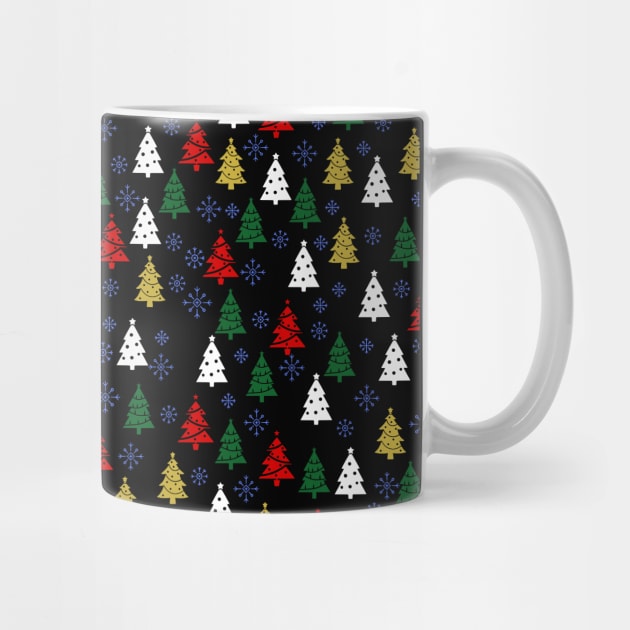 Christmas Tree And Snowflakes Pattern by mikels